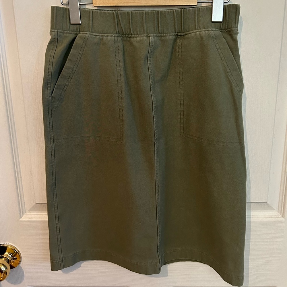 Olive Green Uniqlo Mini Skirt